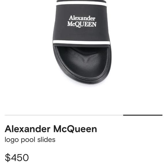 Alexander McQueen Leather slides brand new 9 42 - Picture 2 of 6